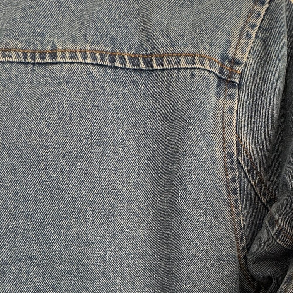 Rare Vintage Cherokee Aviator-Style Denim Sherpa Jacket – Women’s M - Picture 8 of 11